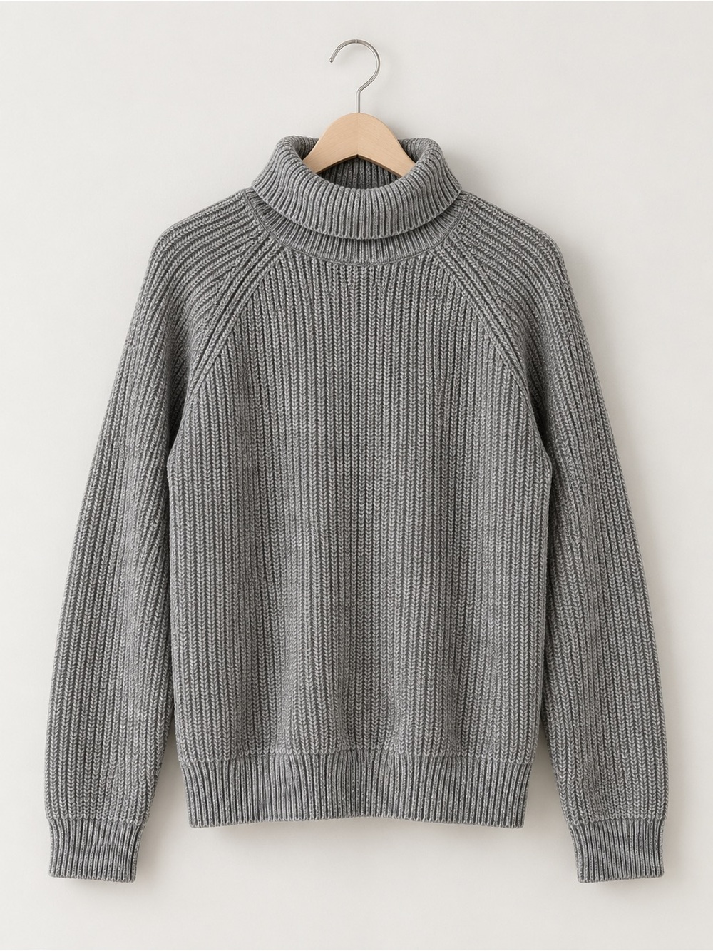 GAP Grey Chunky Ribbed Turtleneck Sweater